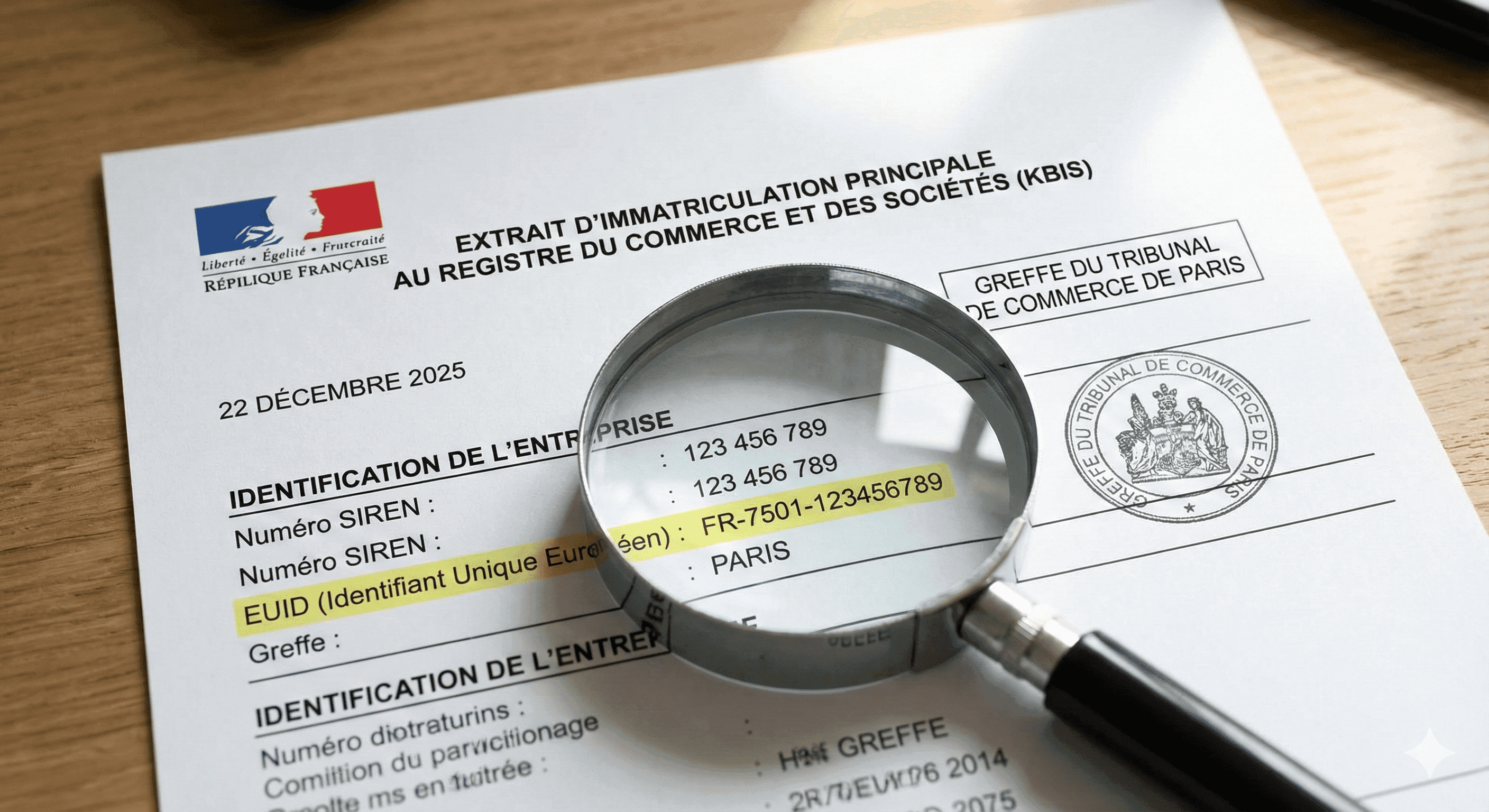 EUID : Le nouvel identifiant européen qui apparaît sur votre Kbis